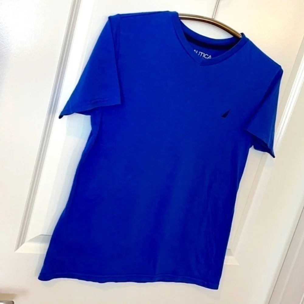NAUTICA | Youth Size Large 14/16 Blue Shirt with Black Embroidered Sailboat Logo